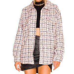 Lovers + Friends Pink Tweed Blazer